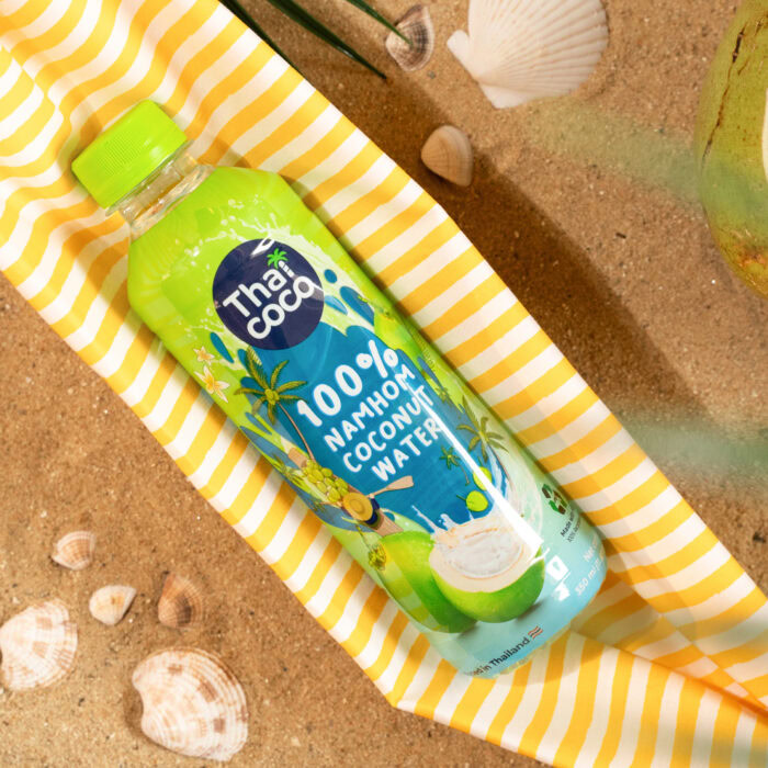 Woda kokosowa THAI COCO - młody kokos NAM HOM - butelka PET 350ml - obrazek 3